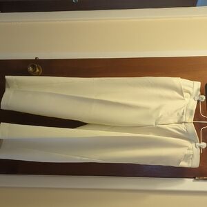 Cream High-Waisted Trousers
